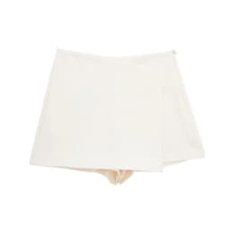 Willshela Women Fashion Solid Asymmetrical Side Zipper Skirts Shorts Vintage High Waist Female Chic Lady Shorts