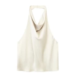 Women Fashion Satin Flowing Halterneck Tank Tops Sexy Backless With Button Female Camis Mujer