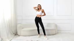 High Waist Elastic Workout Women Yoga Leggings Tummy Control Ruched Booty With Pocket Pants Seamless Gym Compression Tights