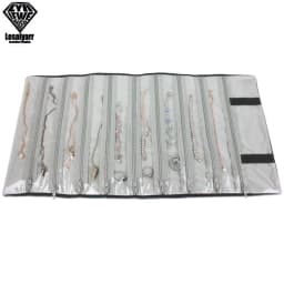 Portable Velvet Travel Jewelry Case Roll Bag Organizer for Necklace Chain Bracelet Jewellery Display Holder Travel Case Bag