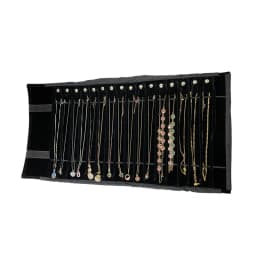 Portable Velvet Travel Jewelry Case Roll Bag Organizer for Necklace Chain Bracelet Jewellery Display Holder Travel Case Bag