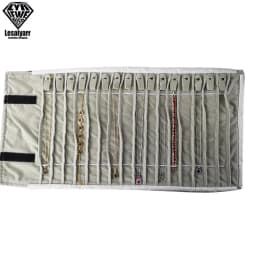 Portable Velvet Travel Jewelry Case Roll Bag Organizer for Necklace Chain Bracelet Jewellery Display Holder Travel Case Bag