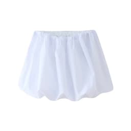 Women's Balloon Mini Skirt, Mid Elastic Waist, Voluminous Hem, Female Skirts, Fashion