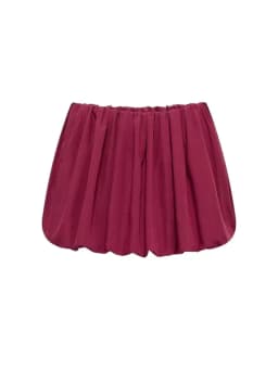 Women's Balloon Mini Skirt, Mid Elastic Waist, Voluminous Hem, Female Skirts, Fashion