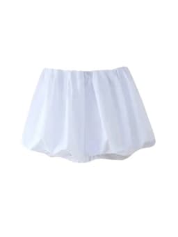 Women's Balloon Mini Skirt, Mid Elastic Waist, Voluminous Hem, Female Skirts, Fashion