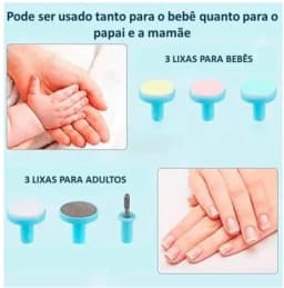 Baby Infant Baby Nail Sander Electric Trimmer Clipper C/6 Refis - Neverdie Store