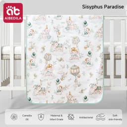 AIBEDILA Waterproof Baby Diaper Washable Newborn Urine Pad Cartoon Bed Protector Diaper Bedding Urine Pads Cloth Breathable