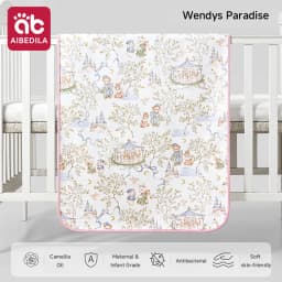 AIBEDILA Waterproof Baby Diaper Washable Newborn Urine Pad Cartoon Bed Protector Diaper Bedding Urine Pads Cloth Breathable