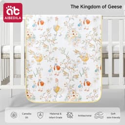 AIBEDILA Waterproof Baby Diaper Washable Newborn Urine Pad Cartoon Bed Protector Diaper Bedding Urine Pads Cloth Breathable
