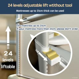 PANGDUBE 1 PCs Baby Crib Safety Barrier, Side Protection for Crib, Toddler Barrier, Protection against Baby falling out of bed, screw mount or mattress built into bed frame.
