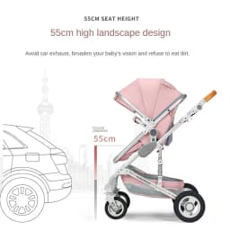 Baby stroller 3 in 1 stroller folding two-sided child four seasons kinderwagen baby carriage high landscape Newborn Travelling