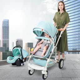 Baby stroller 3 in 1 stroller folding two-sided child four seasons kinderwagen baby carriage high landscape Newborn Travelling