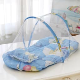 New Mosquito Net with Cushion for Baby Household Installation Free Foldable Protectors Bedroom Sleeping Breathable Bed Tent Home