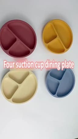 Food Grade Silicone Child Dish Set Baby Feeding Bowl Suction Plate Straw Cup Wooden Spoon Fork for Kids Tableware Toddler Dishes
