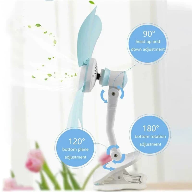 3-in-1 220V Multifunction Electric Fan 8W 5 Leaves Mute Wall Hanging Clip Fans Foldable Holder Air Fan US/EU Plug