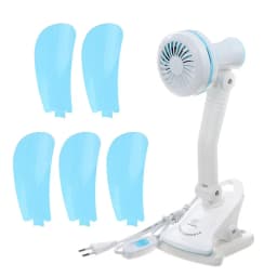 3-in-1 220V Multifunction Electric Fan 8W 5 Leaves Mute Wall Hanging Clip Fans Foldable Holder Air Fan US/EU Plug