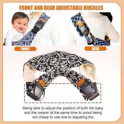 Newborn Baby Carrier Sling Adjustable Crossbody Wrap Infant Holder Baby Bag Hip-seat Ergonomic Support for Hands-Free Carrying