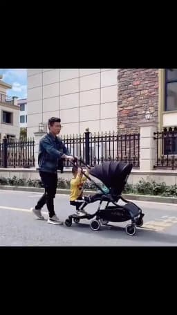 Twins Baby Stroller Pedal Adapter Stroller Accessorie Second Children Auxiliary Trailer Twins Scooter Standing Plate with Seat