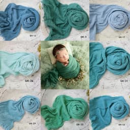 Professional Stretchable Wrapping Newborn Photography Props Soft Cotton Gauze Wraps Blanket Studio Baby Styling Props Accessory
