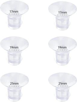 Flange Inserts 13/15/17/19/21mm Compatible with Momcozy S12/S12pro/S9/S9 pro, for TSRETE/Spectra/Medela 24mm Shield/Flanges