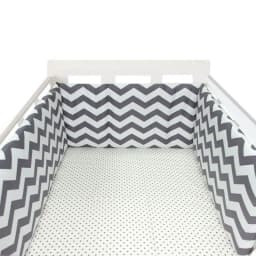 Nordic Stars Baby Bed Thicken Bumpers Zipper Design One-piece Crib Around Cushion Cot Protector Pillows 200*30 CM