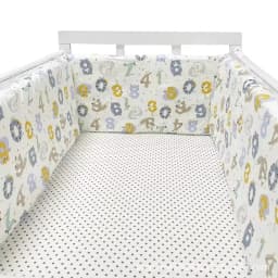 Nordic Stars Baby Bed Thicken Bumpers Zipper Design One-piece Crib Around Cushion Cot Protector Pillows 200*30 CM