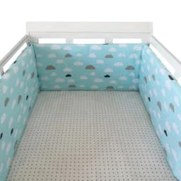 Nordic Stars Baby Bed Thicken Bumpers Zipper Design One-piece Crib Around Cushion Cot Protector Pillows 200*30 CM
