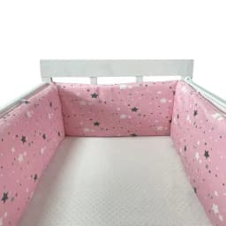 Nordic Stars Baby Bed Thicken Bumpers Zipper Design One-piece Crib Around Cushion Cot Protector Pillows 200*30 CM