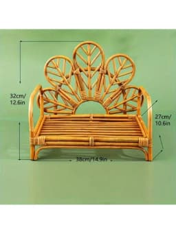 Newborn Photography Props Rattan Vintage Handmade Baby Shooting Bed Wood Bamboo Bench Bed Basket Furniture Baby Photoshoot Prop