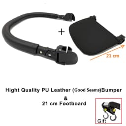 MomTan® Baby Stroller Accessories Armrest PU Leather Bumper Bar Handrail Extend Footboard Compatible with Babyzen YOYO 2  YOYO 3