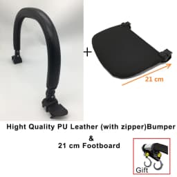 MomTan® Baby Stroller Accessories Armrest PU Leather Bumper Bar Handrail Extend Footboard Compatible with Babyzen YOYO 2  YOYO 3