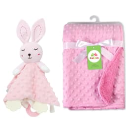 Personalized Baby Blanket Custom Name Soft Minky Dot 2-Piece Blanket Set Baby Shower Gift for Boys Girls