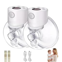 BornBL S12 Double / Single Electric Breast Pumps, Hands-free Poratable Mom Milk Puller Pump, Slient Breastfeeding Pump for Baby