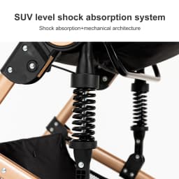 3-in-1 Baby Stroller Travel System with Infant Car Seat and Reversible Convertible Bassinet, Compact One-Hand Fold Lightweight Pushchair Pram, All-Terrain Shock-Absorbing EVA Wheels, Adjustable Canopy, Soft Cushion, Large Basket, 5-Point Harness, Suitable