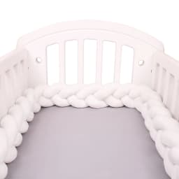 1-4M Baby Crib Bumper Protector Infant Cradle Pillow Cushion Braid Knot Bumper Protector Room Decor Tour De Lit Bebe Tresse