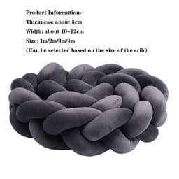 1-4M Baby Crib Bumper Protector Infant Cradle Pillow Cushion Braid Knot Bumper Protector Room Decor Tour De Lit Bebe Tresse
