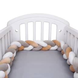 1-4M Baby Crib Bumper Protector Infant Cradle Pillow Cushion Braid Knot Bumper Protector Room Decor Tour De Lit Bebe Tresse