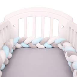 1-4M Baby Crib Bumper Protector Infant Cradle Pillow Cushion Braid Knot Bumper Protector Room Decor Tour De Lit Bebe Tresse