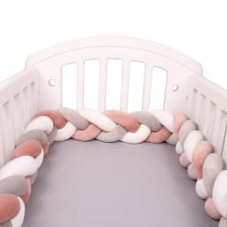 1-4M Baby Crib Bumper Protector Infant Cradle Pillow Cushion Braid Knot Bumper Protector Room Decor Tour De Lit Bebe Tresse