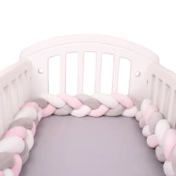 1-4M Baby Crib Bumper Protector Infant Cradle Pillow Cushion Braid Knot Bumper Protector Room Decor Tour De Lit Bebe Tresse