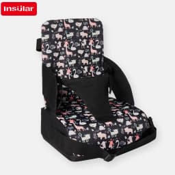 INSULAR Portable Foldable Anti Slip Children's Seat High Cushion Baby Dining Chair High Cushion Children's Travel Supplies