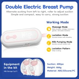 MAMIJOY AV66 Wearable Breast Pump Portable Low Noise Breastfeeding Pump with 4 Modes 15 Levels Double Electric Breast Milk Pump