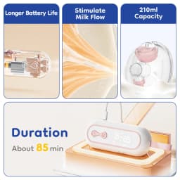 MAMIJOY AV66 Wearable Breast Pump Portable Low Noise Breastfeeding Pump with 4 Modes 15 Levels Double Electric Breast Milk Pump