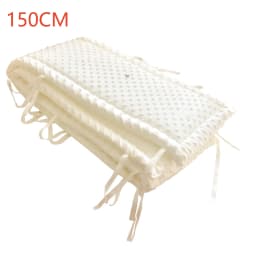 Railing Thicken Bumper Crib around Protector for Baby Room Decor Solid Color Baby Crib Fence Cotton Bed Protection