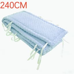 Railing Thicken Bumper Crib around Protector for Baby Room Decor Solid Color Baby Crib Fence Cotton Bed Protection