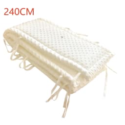 Railing Thicken Bumper Crib around Protector for Baby Room Decor Solid Color Baby Crib Fence Cotton Bed Protection