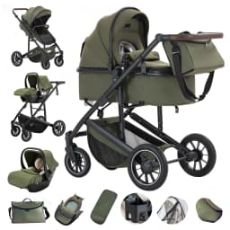 Luxurious 3 in 1 Portable Travel Baby Stroller High Landscape Aluminum Frame Foldable Pram Newborn Infant Four-Wheel Carriage
