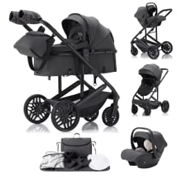 Luxurious 3 in 1 Portable Travel Baby Stroller High Landscape Aluminum Frame Foldable Pram Newborn Infant Four-Wheel Carriage