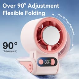 Portable Handheld Fan LED Digital Display With Refrigeration Board 90° Foldable 199Gear Strong Wind Speed 8000mAh F16