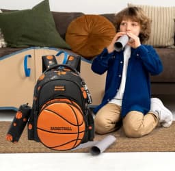 Boys' School Backpack with Lunch Box and Pencil Case - Ideal for Teens and Middle School Students